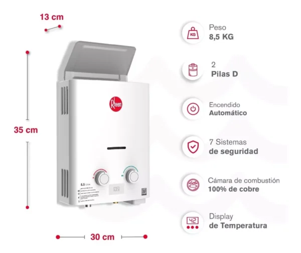 Calentador_Rheem_caracteristicas